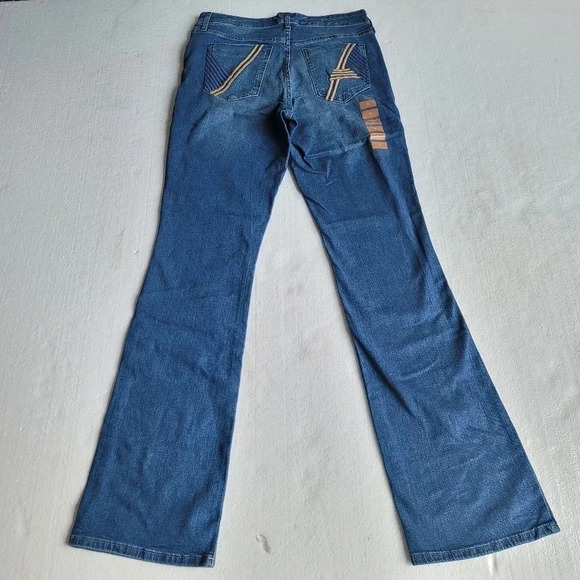 NWT Vintage America Womens Jeans Blue Mid Rise Bootcut Heaven Comfort Denim 8/29 - Picture 4 of 9